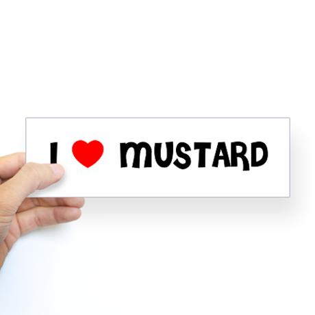 i_love_mustard_bumper_sticker